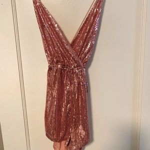Pink Sequence Romper